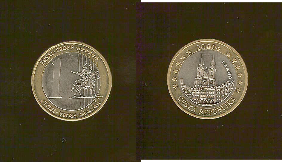 Czeck Republique 1 euro trial coin 2004 Unc